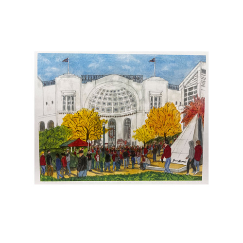 Ohio State Stadium 5x7 Watercolor Print