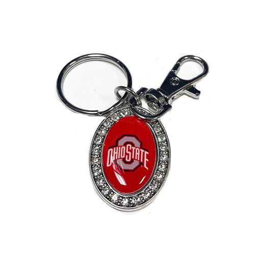 Ohio State Crystal Oval Keychain
