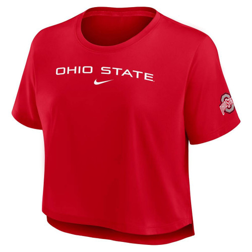 Ohio State Nike Women's Red Crop Swoosh.