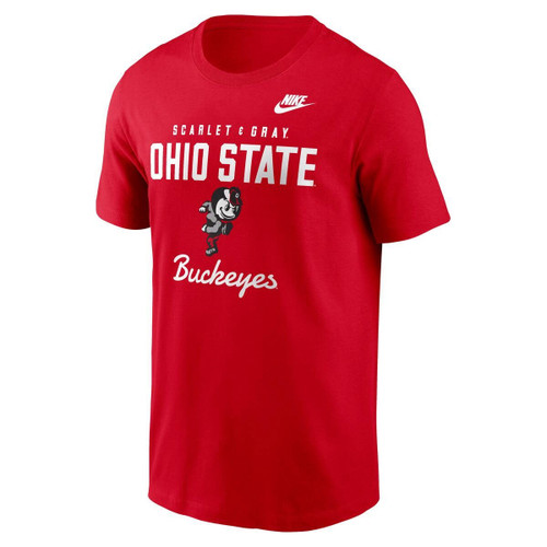 Red Ohio State Nike Brutus Tee