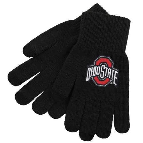Ohio State Black JR Knit Gloves