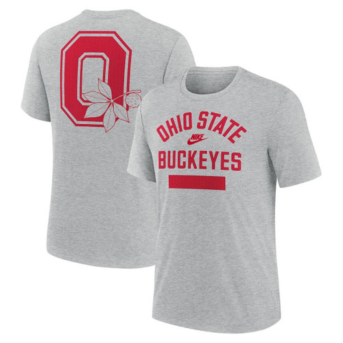 Ohio State Nike Gray Buckeyes Tee w/Block O on Back.