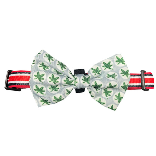 Ohio State Stripe Collar w/Removable Leaf Bow Tie