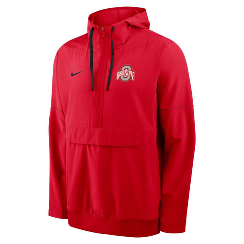 Ohio State Nike Red Anorak 1/2 Zip Jacket.