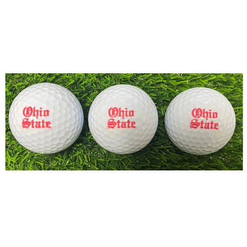 Ohio State Set of 3 Old English Logo Golf Balls.