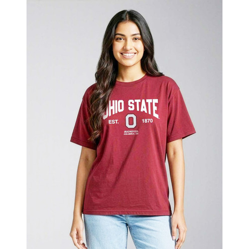 Ohio State Women's Red Onyx Wash Est. Tee.22614