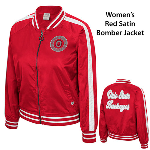 Women's Satin Bomber Jacket