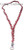 Scarlet and Gray Pom Lanyard