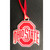 Ohio State Pewter Red Logo Ornament