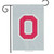 Ohio State Block O Gray Garden Flag  18"x12.5"