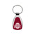 Red Teardrop Key Ring