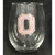 Stemless Wine Glass With Rhinestone Block O
