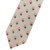 Gray Silk Tie With Repeating Block O & Leaf