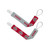 Ohio State 2pk Reversible Pacifier Clips