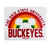 Ohio State Rainbow Mickey Sticker. 3 1/4"x 2 1/2"