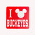 Ohio State I Love Buckeyes Sticker. 3 1/4"x 3 1/4"