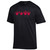 Ohio State OHIO Silhouette Black T-Shirt showing Buckeye fans spelling O-H-I-O with their arms, officially licensed Champion cotton tee, front view