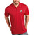Men's Red Ohio State Polo with Left Chest Embroidered Logo.