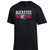 Champion® Black Tee With Buckeyes over Helmet Logo. 100% Cotton