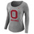 Long Sleeve Grey T-Shirt with "O" Ohio State Logo