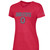 Womens Red V-Neck Short Sleeve T-Shirt with Ohio State Logo