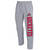 Heather Gray Sweatpant With Leg Graphic, Open Leg Bottom