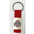 Ohio State Red Fabric Strap Metal Keyring