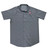 Steel Gray Woven Shirt with Snap Front, Embroidered Ohio State Logo