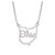 Ohio State Silver Script Necklace.