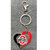 Swirl Heart Ohio State Keychain