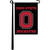 Ohio State Black Block O Garden Flag