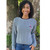 Women's Gray Ohio State Cable Knit Sweater