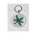 Ohio State Lucite Buckeye Leaf Keychain.