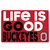 Ohio State Life is Good Sticker. 4 1/4"x 2 3/4"