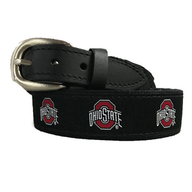 Ohio State Men's Black Canvas Belt