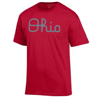 Champion® Red Script Ohio Tee - College Traditions