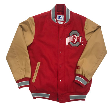 Ohio State Wool Leather Letterman Jacket College Traditions