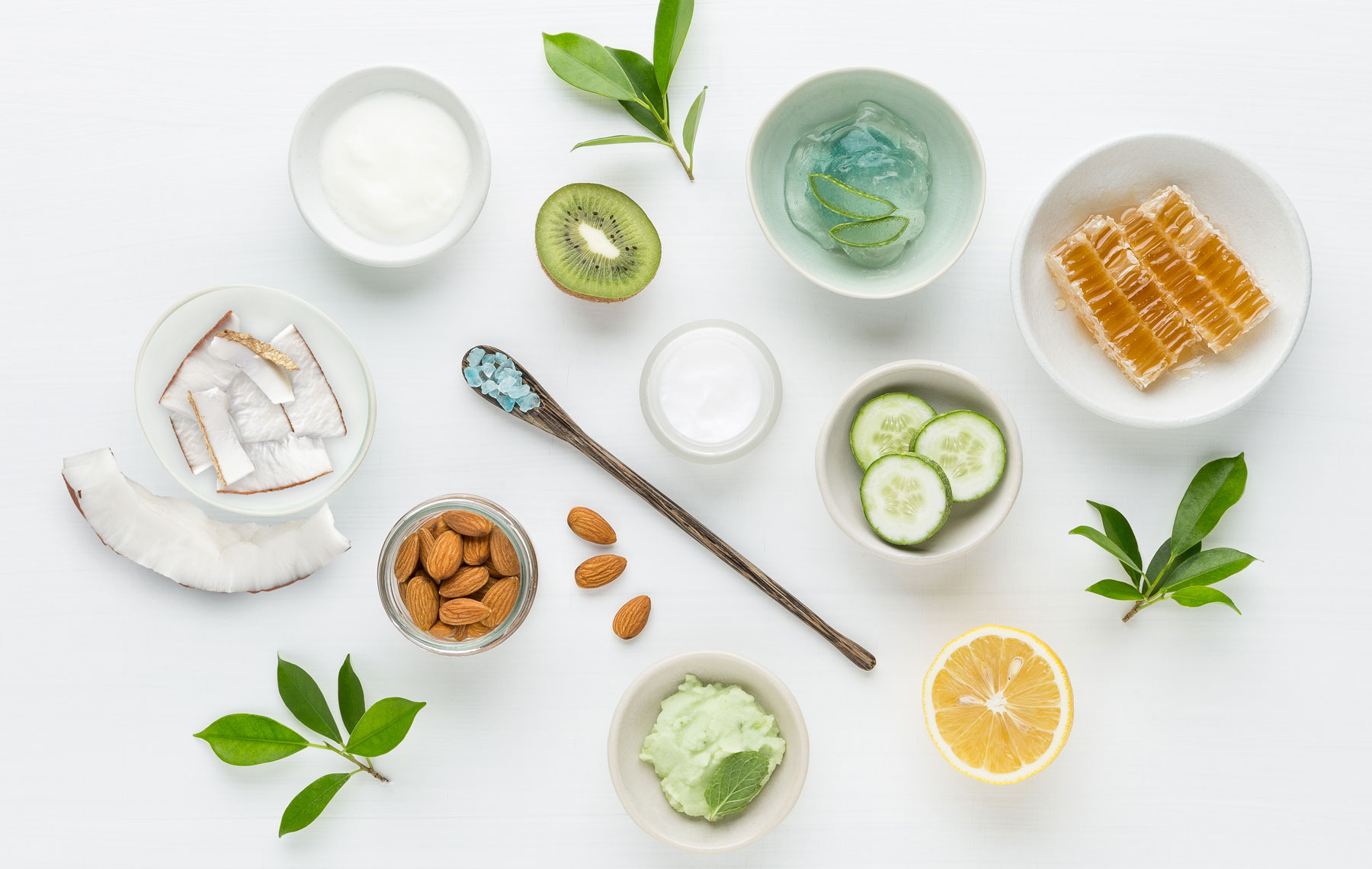 Natural and Organic Ingredients on a Table