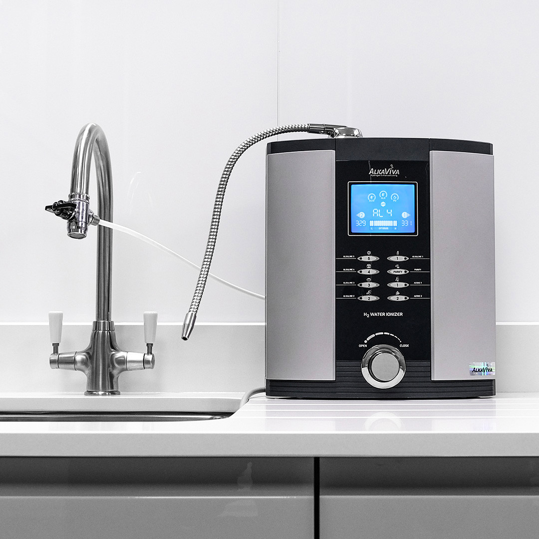 AlkaViva Melody II Countertop Water Ionizer in Silver | AvivaWater