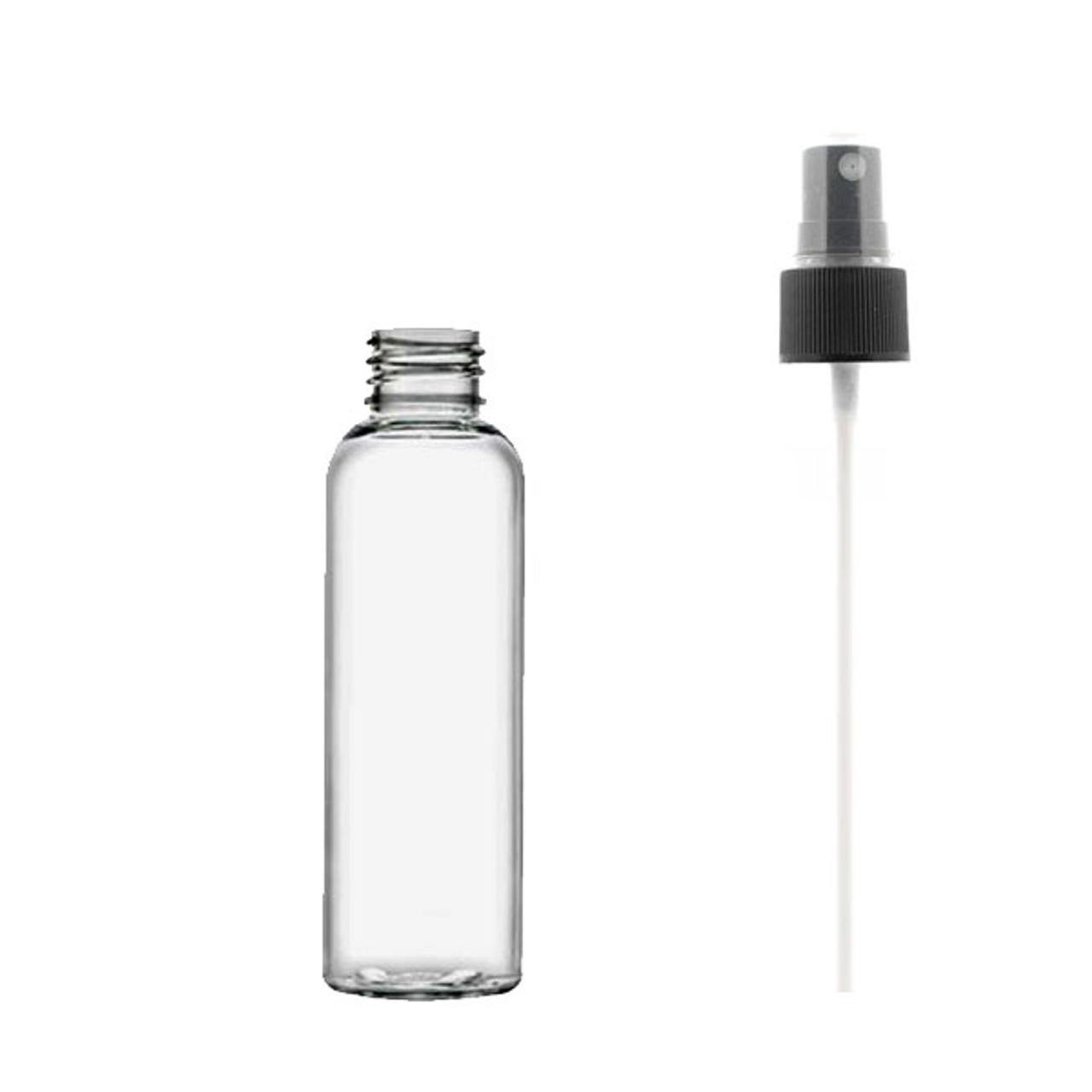 4oz Clear Pet Plastic Bullet Bottle & White Fine Mist Sprayer - Clear 20-410