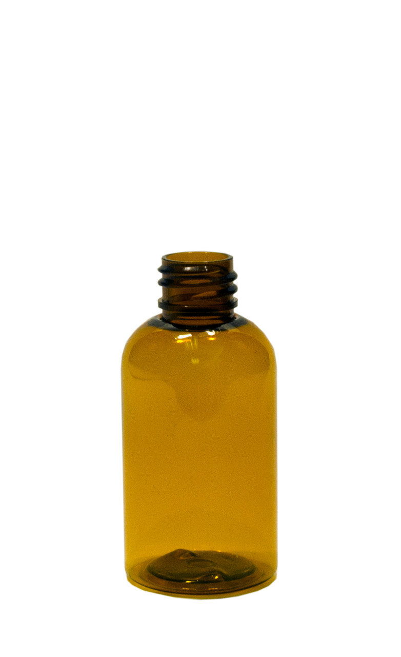 1oz Amber Glass Boston Round Bottle 20-400 - Liquid Bottles LLC