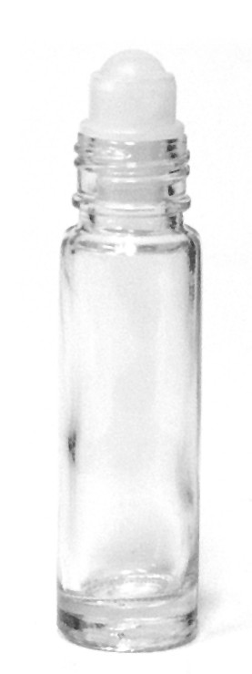 10ml Glass Roll On Bottle Roller Bottle with white cap