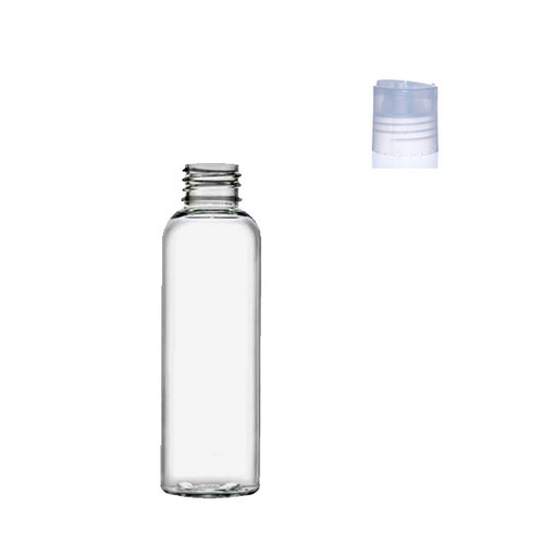 100 Pack 2 oz (60 ml) Clear PET Plastic Spray Bottles with Cap