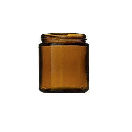 Case( 48 ) X 4 oz (120 ml) amber Straight Sided glass Jar neck size 58-400