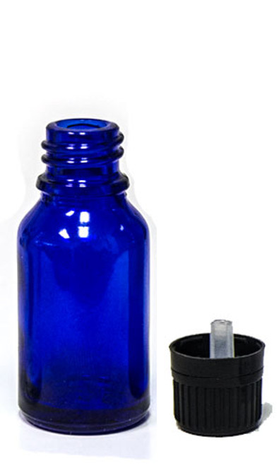 15ML Blue Essential Oil Bottle with Tamper Evident Cap & Orifice Reducer