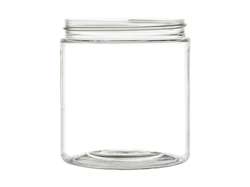 Clear Straight-Sided Glass Jars - 4 oz, White Metal Cap S-17982M-W