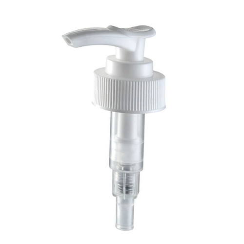 28-400 White Ribbed Skirt Lotion Pump 2cc output