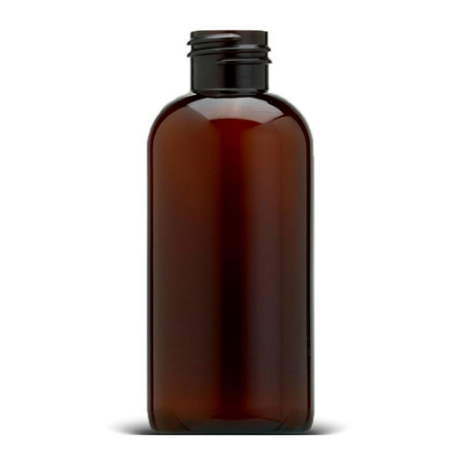 120 ml Light Amber PET Boston Round Plastic Bottles, with 24mm 24-410