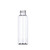 Case (100 ) X 60 ml (2oz ) clear PET Cosmo round bottle with 20-410 neck finish With black disc cap