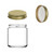 4 oz (120 ml) Clear Straight Sided glass Jar with gold metal Cap 58-400